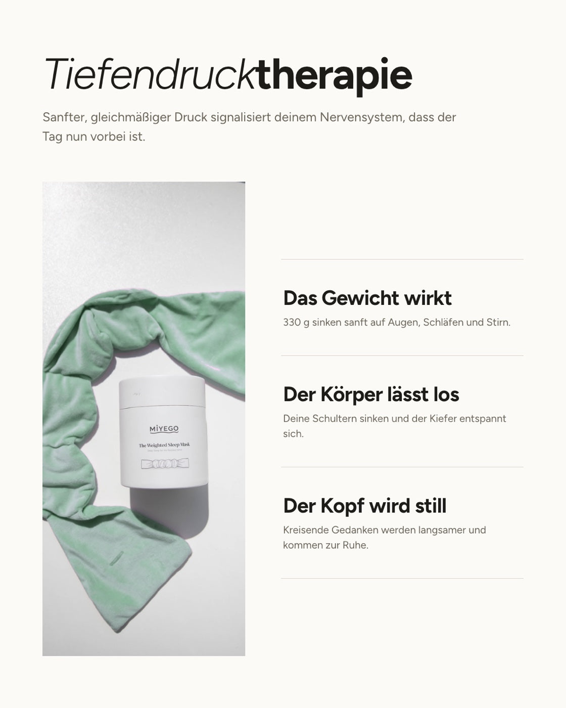 Deep pressure therapy
